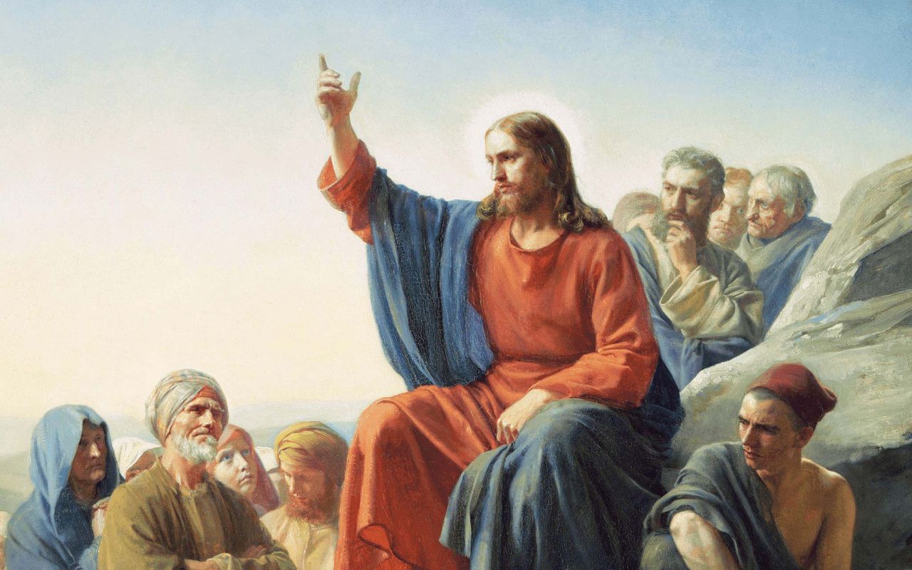 Jésus-Christ instruit ses disciples lors du sermon sur la montagne